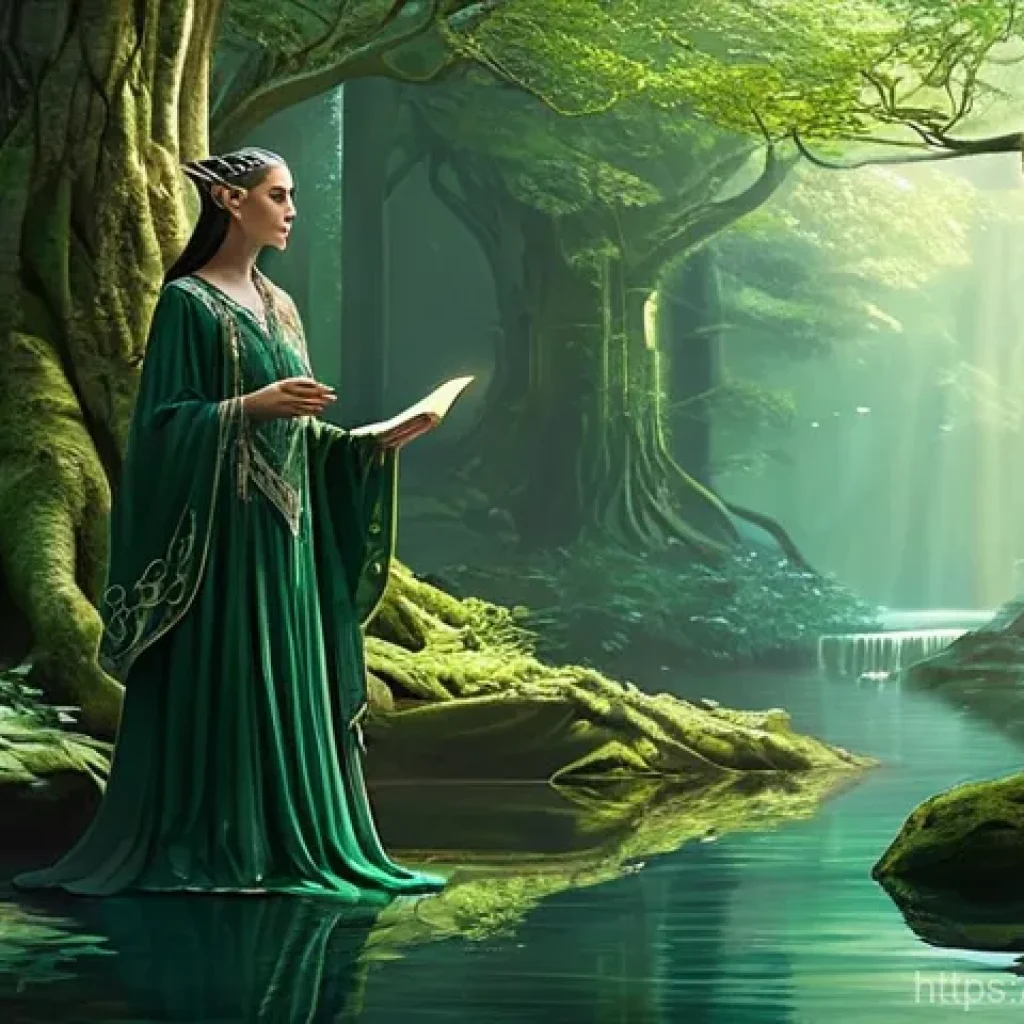 리니지 MMORPG 장단점 - **Prompt: The Elven Seer's Contemplation in the Forest of Mirrors**
    "A stunning, high-fantasy il...