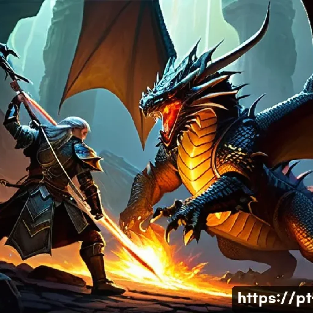 리니지 희귀 보스 공략법 - **A Climactic Confrontation: The Coordinated Assault**
    A vibrant, dynamic illustration in the st...